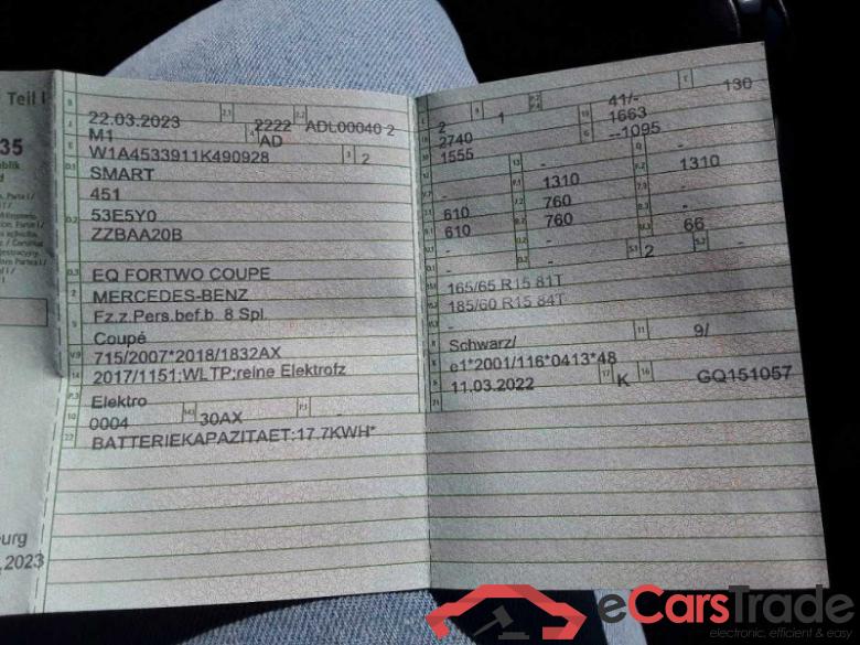 Smart fortwo coupe (11.2014->) DE - LimS3 electric drive / EQ, EQ passion, (Facelift) 2019 - 2023 #2