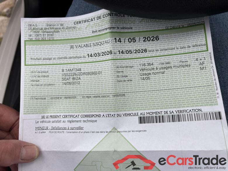 SEAT Ibiza 5P/D Ibiza 5D 1.4 12V 85 CV (63 kW) MANUELLE 5 v Style #5