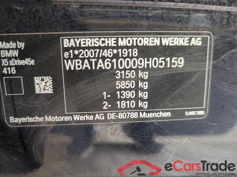 Baureihe X5 xDrive 45 e M Sport 3.0 290KW AT8 E6d #4