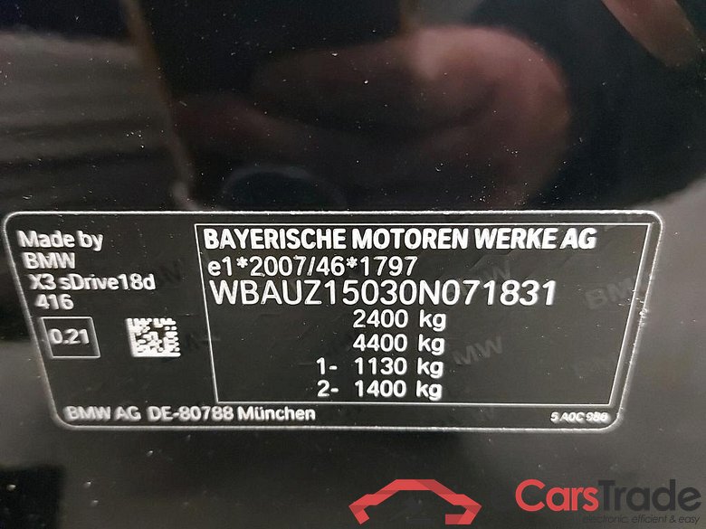 BMW - BMW X3 sDrive18dA 150PK M Sport With Heated Cognac Vernasca Sport Seats & Shadow Line Gloss & Electric Trailer Hook #6