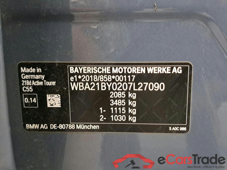 BMW - BMW 2 ACTIVE TOURER 218dA 136PK With Climatic & Navigation & Cruise Control & Park Sensors Front & Rear #6