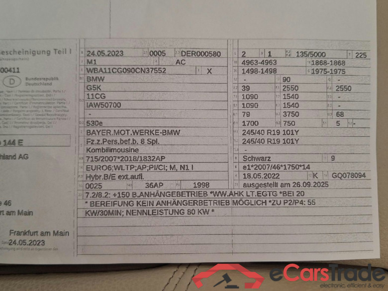 Baureihe 5 Touring 530 e M Sport 2.0 215KW AT8 E6d #3