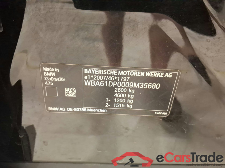 BMW X3 2.0 XDRIVE30E (120KW) AUTO