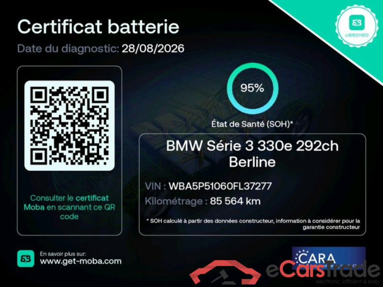 BMW Série 3 Berline 2018 4P Berline 330e 292ch Luxury BVA8 Hybride #2
