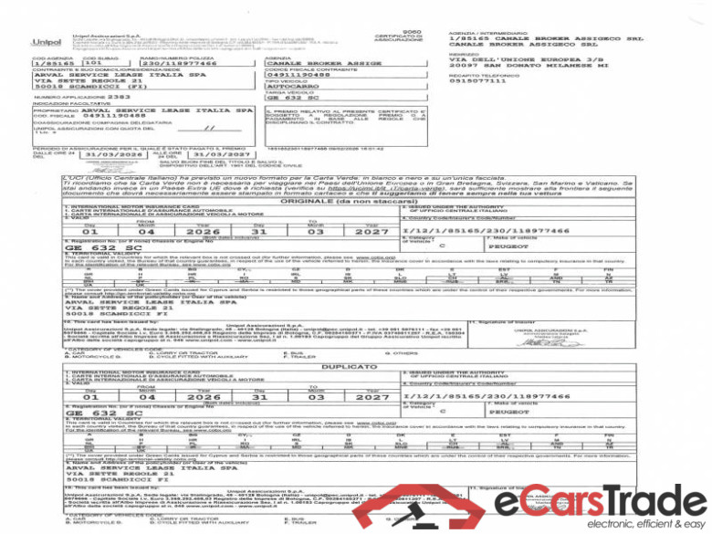 PEUGEOT PARTNER / 2018 / 4P / VETT. FURGONATA L1 BLUEHDI 100CV PREMIUM