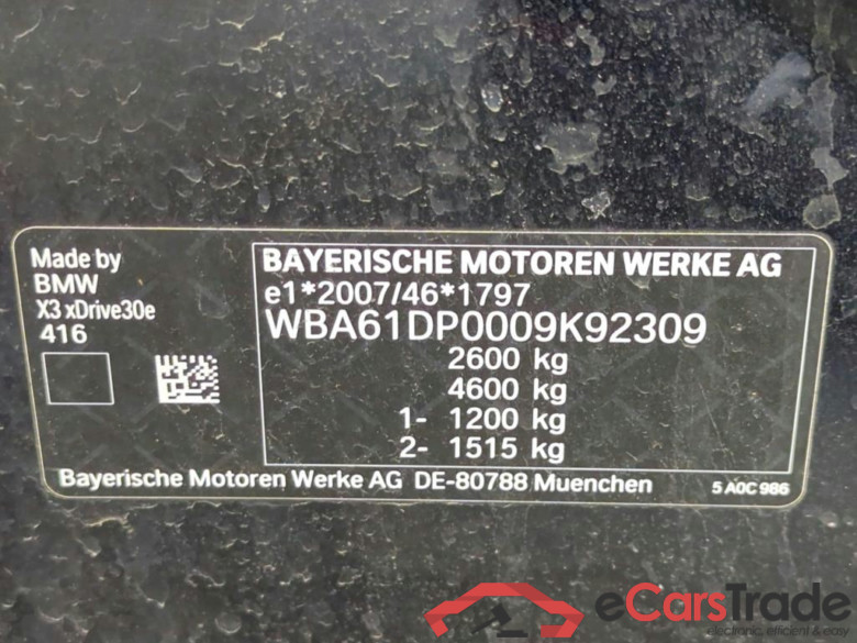 Baureihe X3 xDrive 30 e M Sport 2.0 215KW AT8 E6d #4