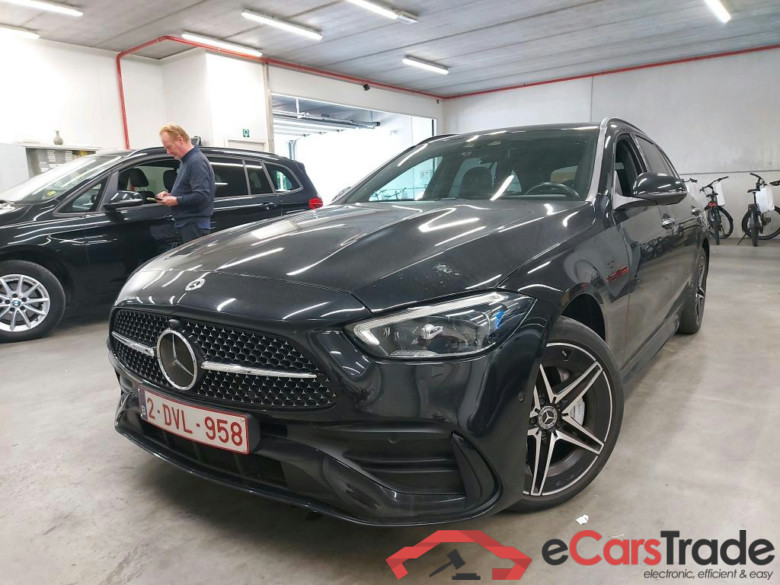 MERCEDES - MER C BREAK 300 e 313PK AMG Line With Climatic & Navigation & Heated & Electric Mem Sport Seats & Cruise Control & Pano Roof & Foldable Trailer Hook   * HYBRID *