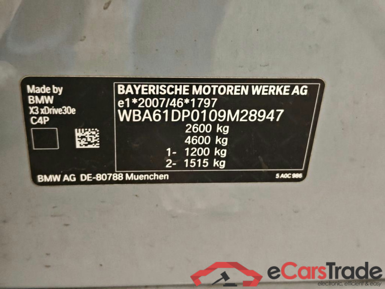 BMW X3 xDrive30e  M Sport 5d + 20 inch, BMW Laserlight, Shadow line #6