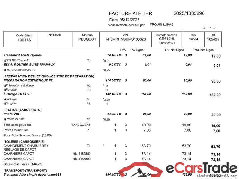 3008 Allure 1.2 PureTech 130CV BVA8 E6d / PRÊT A VENDRE #4