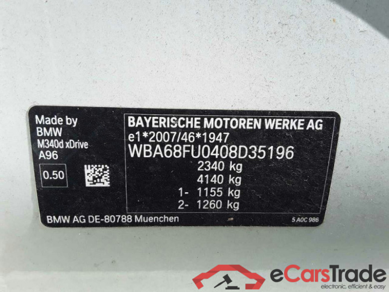 BMW 3 Limousine (G20N)(2022->) DE - Lim4 M340 d Mild-Hybrid EU6d, xDrive, (Facelift) 2022 - 2024 #2